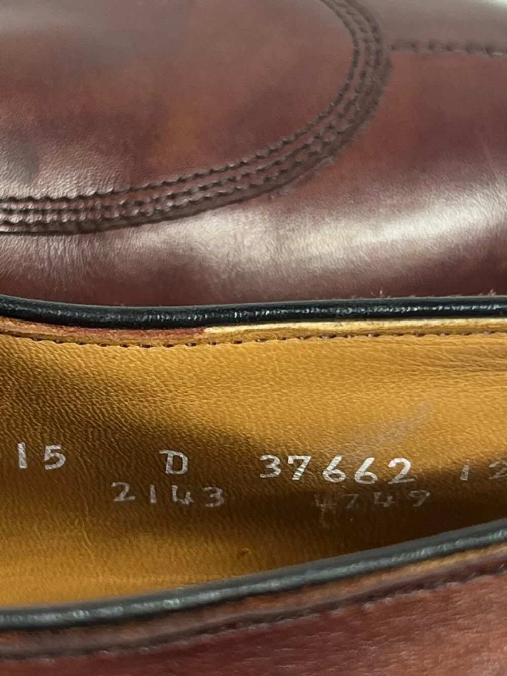 Allen Edmonds Derby Dress Shoes Mens Walton Leather Split Toe Brown Size 15 D
